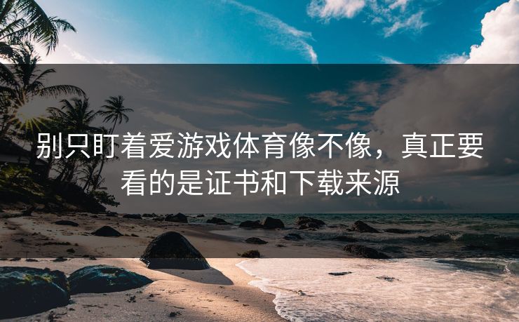 别只盯着爱游戏体育像不像,真正要看的是证书和下载来源 别只盯着爱游戏体育像不像,真正要看的是证书和下载来源